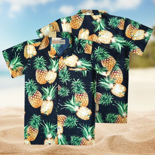 Tropical Fruit Pineapple Hawaiian Shirt For Beach Days, Summer Outings, And Thoughtful Gift Giving