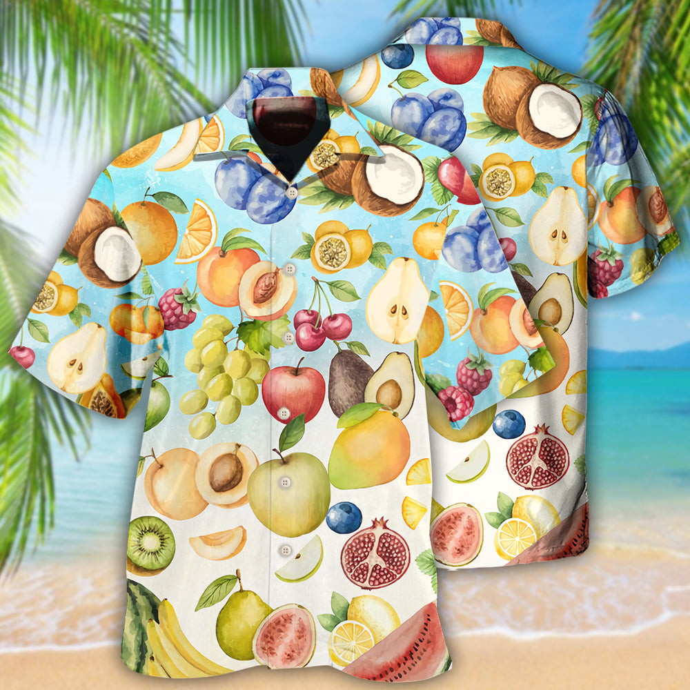 Summer Fruit Hawaiian Shirt For Island Getaways, Outdoor Gatherings, And Comfortable Summer Wear