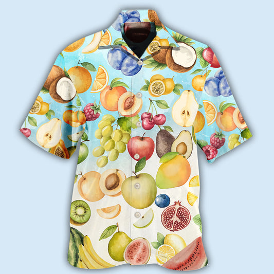 Summer Fruit Hawaiian Shirt For Island Getaways, Outdoor Gatherings, And Comfortable Summer Wear