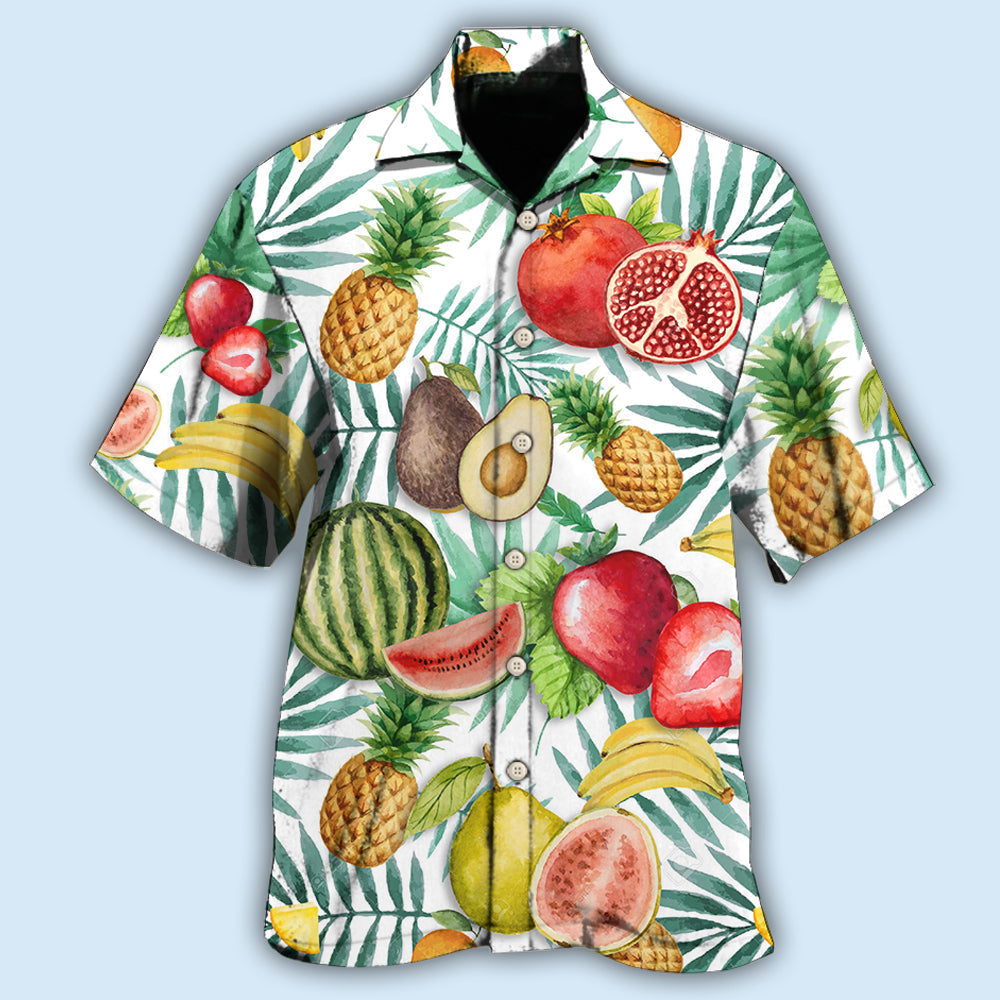 Tropical Fruit Hawaiian Shirt With All Over Print For Coastal Adventures Summer Events And Everyday Comfort