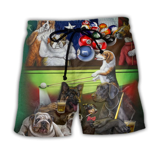 Independence Day Billiards Dog Beach Shorts For Resort Getaways And Thoughtful Gift Giving