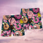 Funny Donut Tropical Beach Shorts Pattern View For Vacation Travel And Outdoor Fun