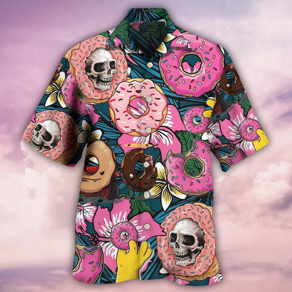 Funny Tropical Donut Hawaiian Shirt Artwork View For Coastal Escapes And Resort Style