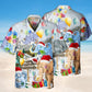 Funny Elephants Christmas Hawaiian Shirt For Winter Celebrations, Beach Travel, And Relaxed Holiday Wear