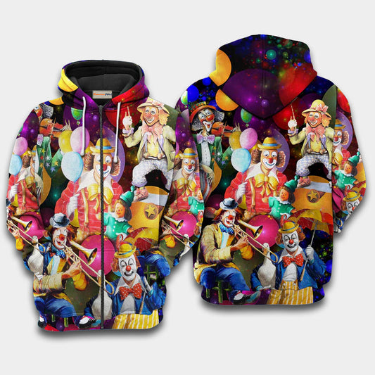 Funny Happy Clown Hoodie For Casual Street Style Travel And Daily Comfort