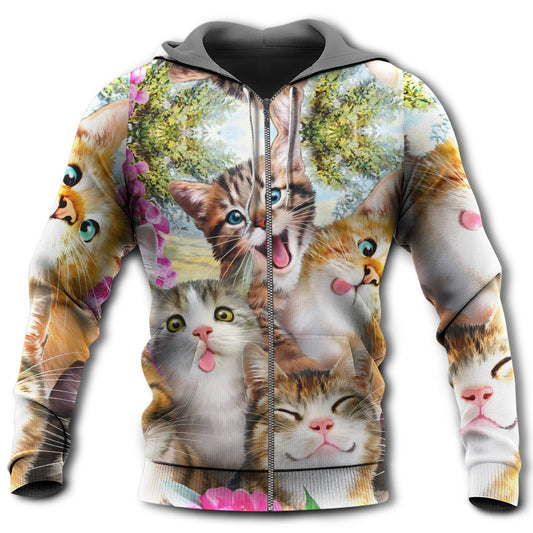 Funny Happy Cats Make Hoodie For Relaxed Daily Wear Weekend Outings And Thoughtful Gifting