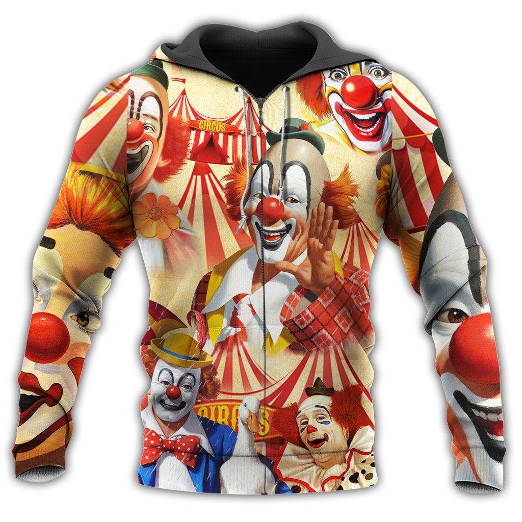 Funny Happy Clown Hoodie For Everyday Wear Outdoor Adventures And Comfortable Style