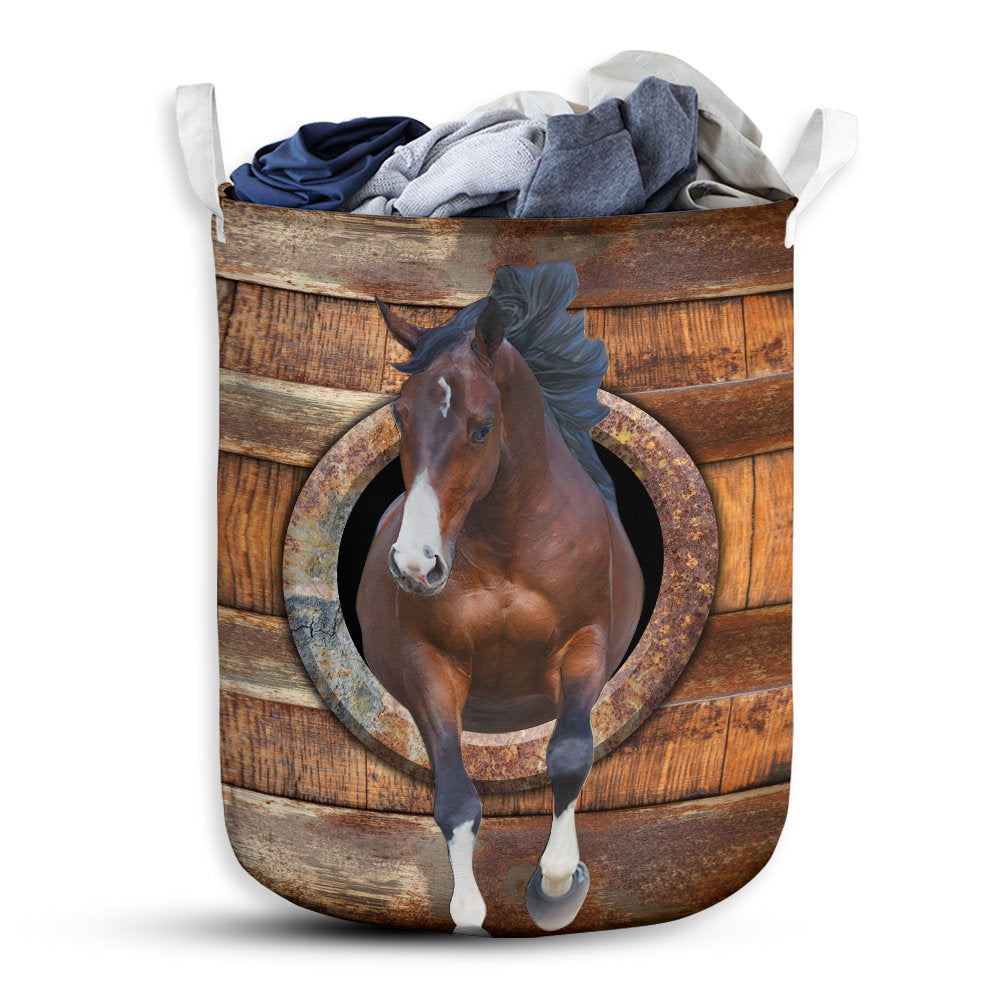 Small Size Funny Horse Laundry Basket For Bathroom Bedroom Storage