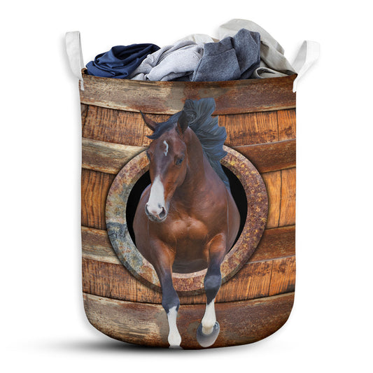 Small Size Funny Horse Laundry Basket For Bathroom Bedroom Storage