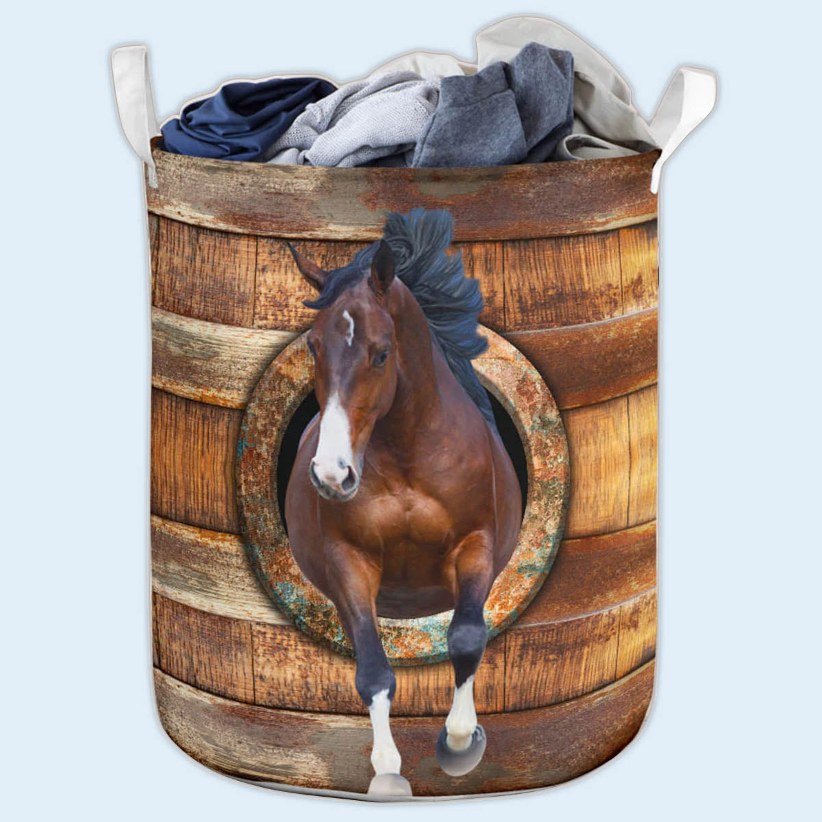 Funny Horse Laundry Basket For Room Home Organizer