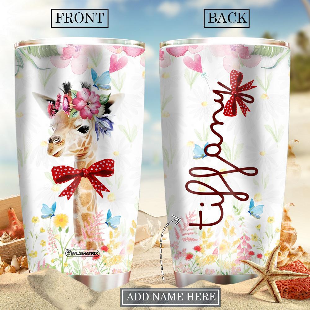 Giraffe Lovely Personalized 20 Oz Tumbler For Coffee Travel And Daily Drinks