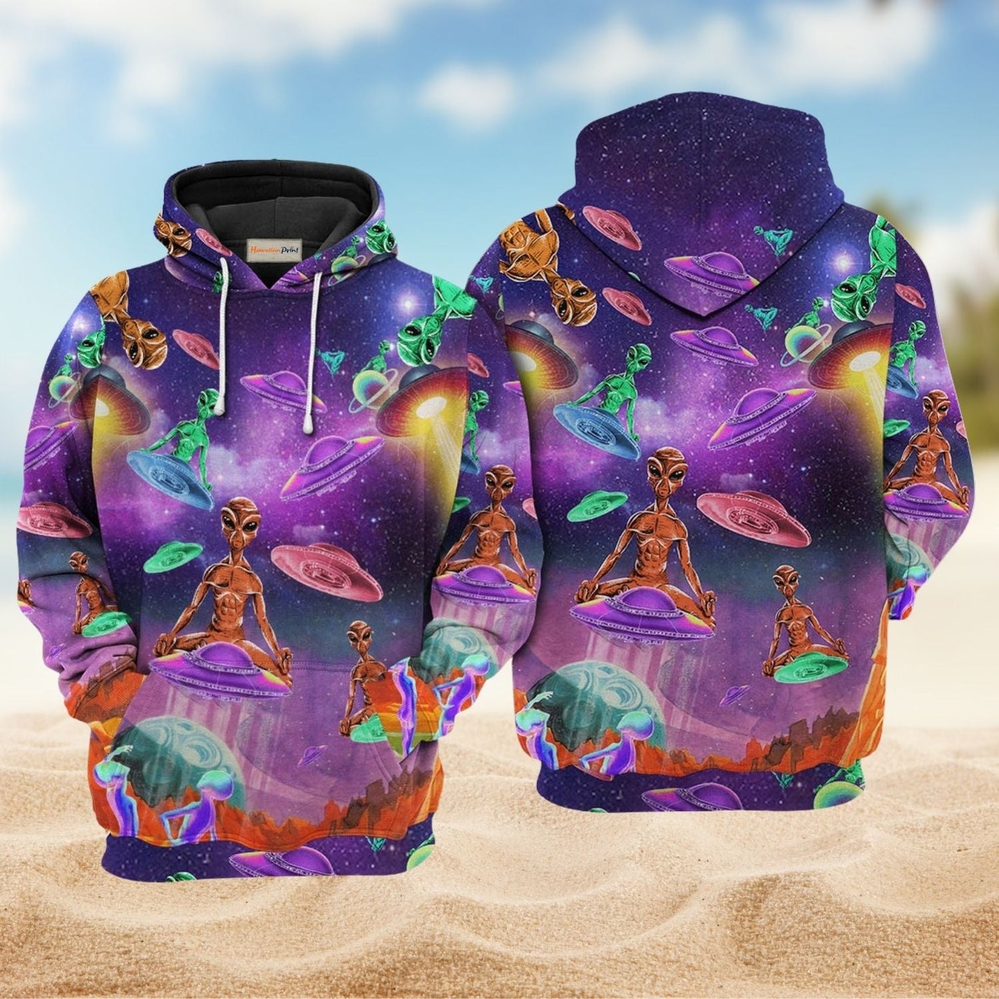 Galaxy Alien Ufo Hoodie For Fantasy Lovers Casual Streetwear Travel And Everyday Comfort