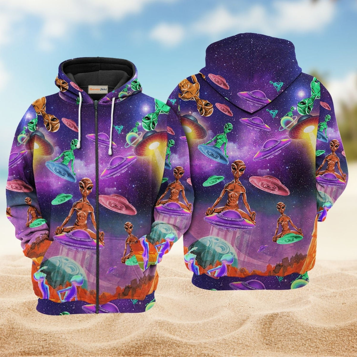 Galaxy Alien Ufo Hoodie For Fantasy Lovers Casual Streetwear Travel And Everyday Comfort