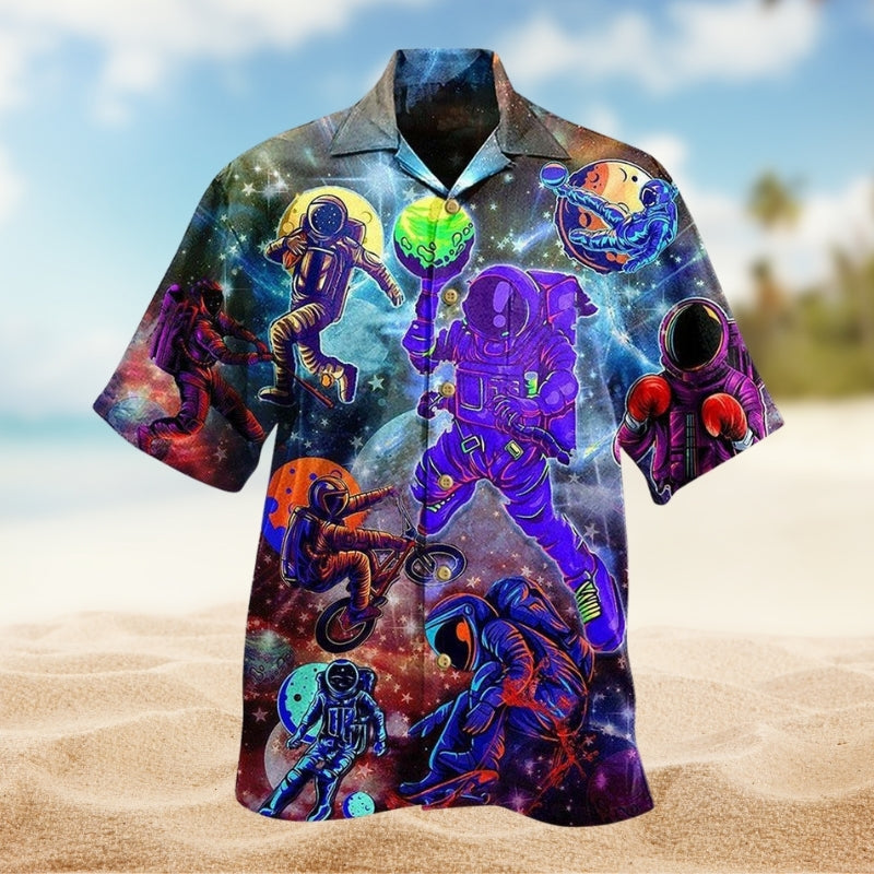 Dinosaur Roar Jungle Hawaiian Shirt Artwork View For Resort Wear