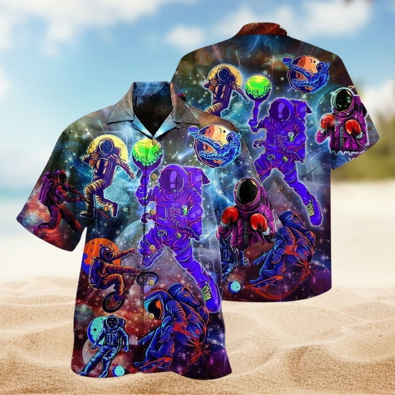 Galaxy Discover Hawaiian Shirt For Resort Trips, Coastal Parties, And Warm Weather Style