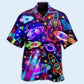 Neon Galaxy Space Rocket Hawaiian Shirt With All Over Print For Resort Holidays Beach Travel And Relaxed Casual Fashion