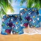 Galaxy Spaceship Fly To Galaxy Lovely Hawaiian Beach Shorts For Striking Resort Looks