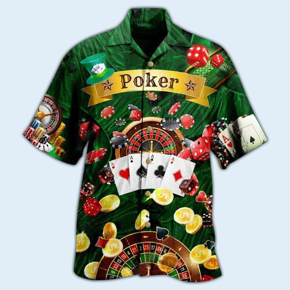 Game Card Play Forced Hawaiian Shirt For Resort Getaways And Comfortable Summer Activities