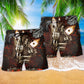 Gambling Cards Fire Game Beach Shorts Pattern Detail For Seaside Leisure And Memorable Gift Ideas