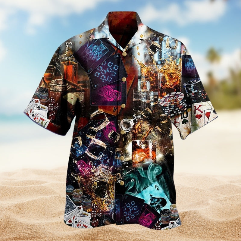 Gambling Games Hawaiian Shirt For Island Vacations, Resort Wear, And Relaxed Seasonal Style