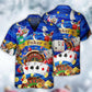 Game Card Play Forced Hawaiian Shirt Artwork View For Weekend Travel And Beach Style
