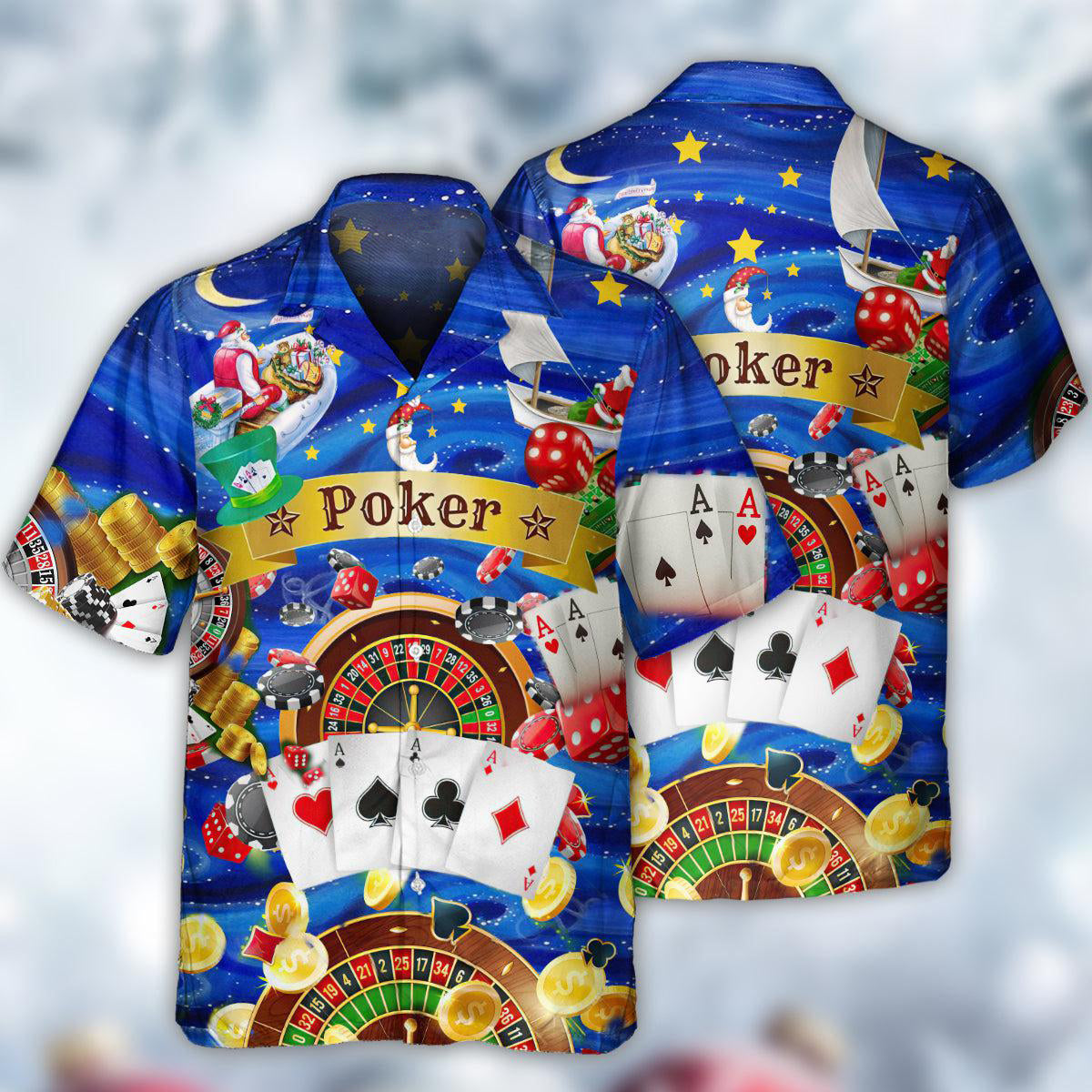 Game Card Play Forced Hawaiian Shirt Artwork View For Weekend Travel And Beach Style