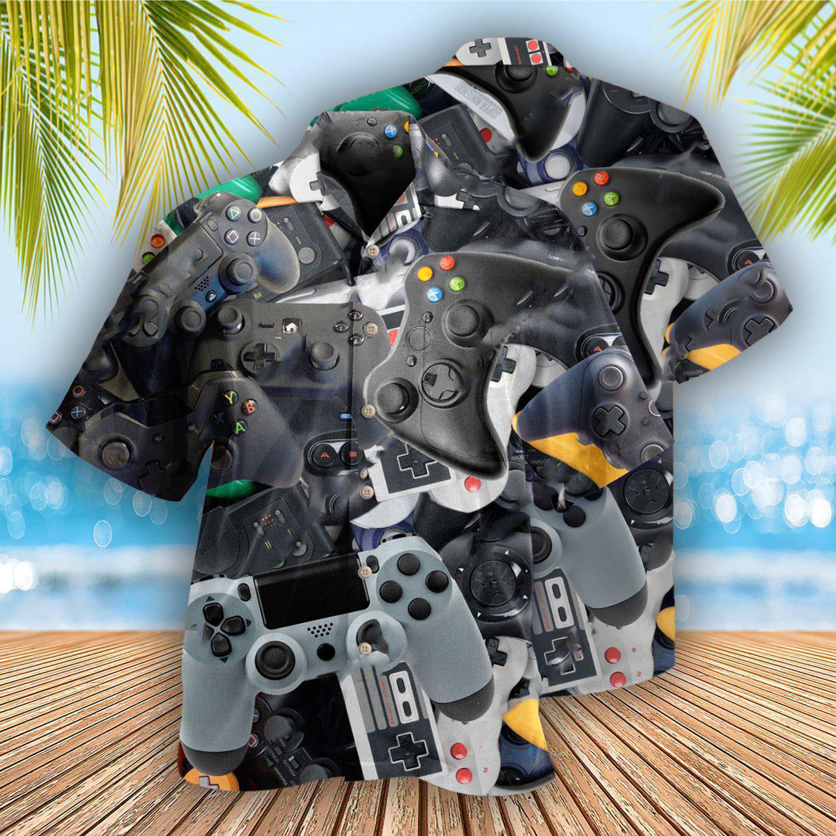 Retro Gaming Hawaiian Shirt With All Over Print For Tropical Getaways Outdoor Fun And Everyday Wear