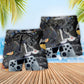 Retro Game Controller Beach Shorts Pattern Detail For Relaxed Weekends And Everyday Comfort
