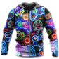Neon Game Love Hoodie For Relaxed Streetwear Weekend Travel And Everyday Style