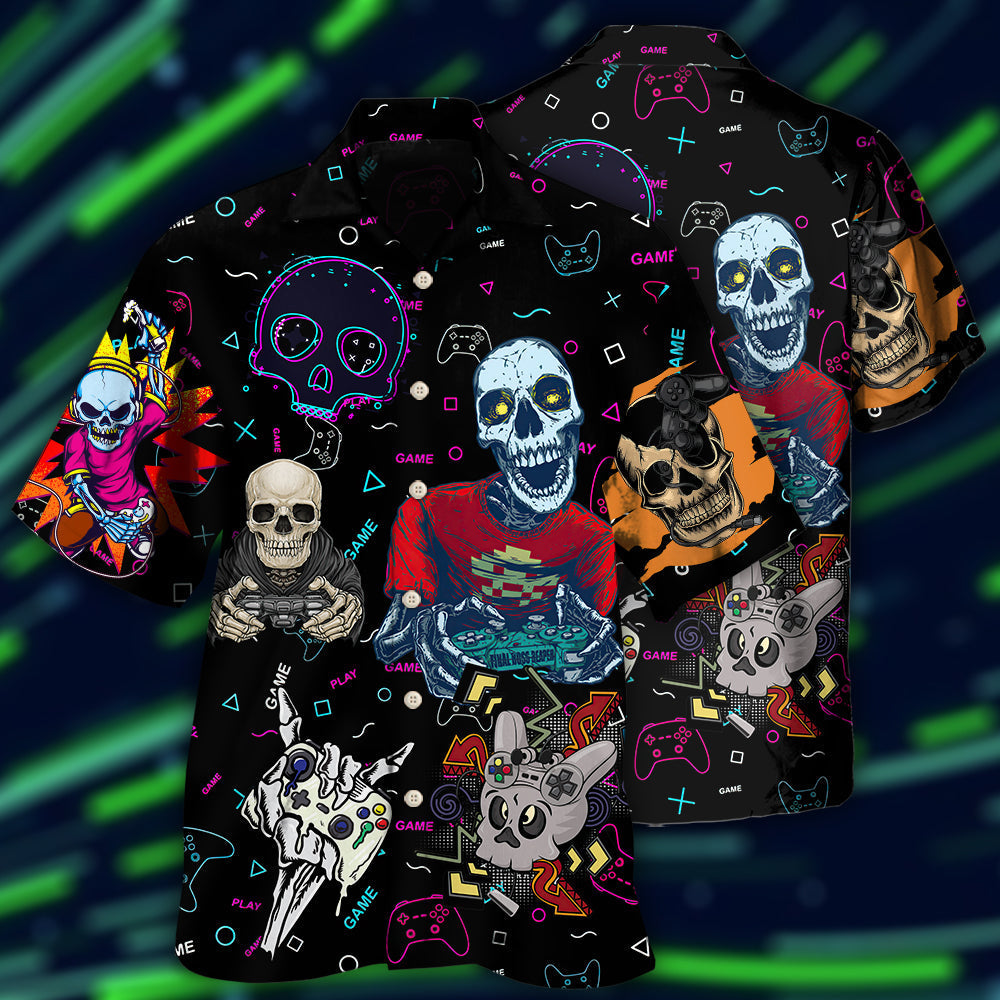 Game Skull Hawaiian Shirt For Island Vacations, Casual Events, And Distinctive Seasonal Style