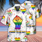Rainbow Pride Proud Gay Hawaiian Shirt For Beach Days, Summer Outings, And Thoughtful Gift Giving