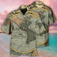 Vintage Geography Hawaiian Shirt With All Over Print For Island Vacation Beach Days And Thoughtful Gifting