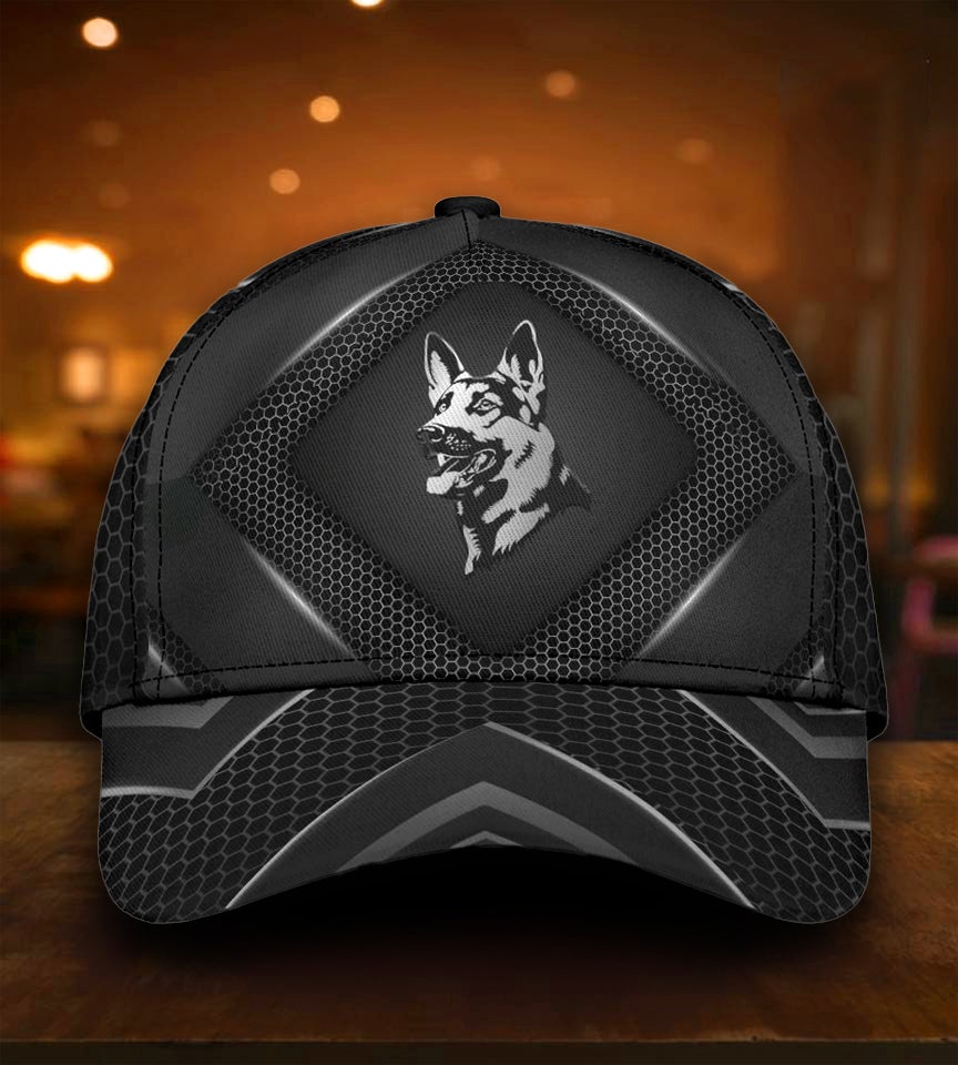 German Shepherd Carbon Look Classic Cap For Daily Styling Weekend Travel And Outdoor Activities