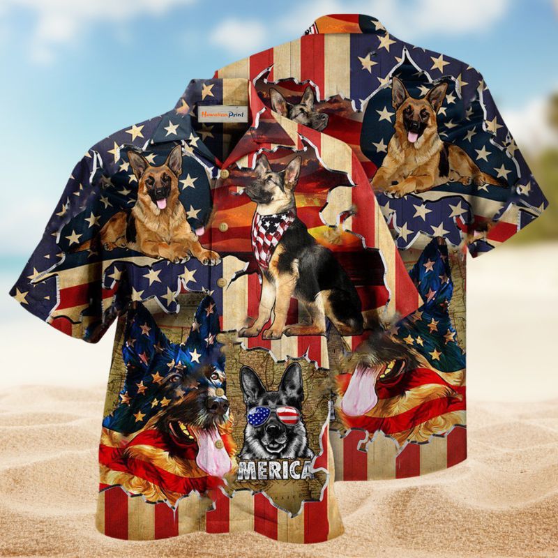 German Shepherd Protection Hawaiian Shirt For Beach Days, Summer Outings, And Thoughtful Gift Giving