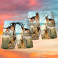 German Shepherd Loyal Friend Beach Shorts Pattern Detail For Seaside Leisure And Laid Back Daily Wear