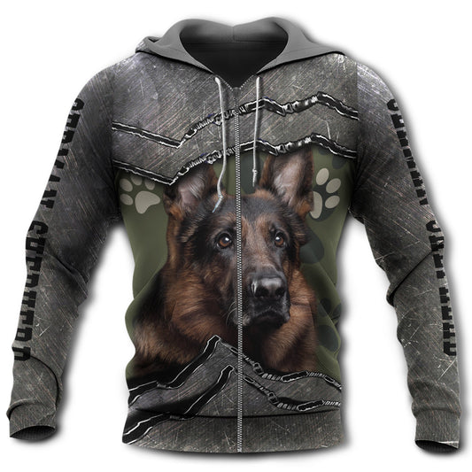 German Shepherd Friend Paw Hoodie For Relaxed Streetwear Weekend Travel And Everyday Style