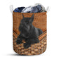 Giant Schnauzer Dog Rattan Texture Laundry Basket For Bathroom Bedroom Storage