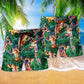 Tall Giraffe Beach Shorts Pattern Detail For Island Trips And Distinctive Seasonal Style