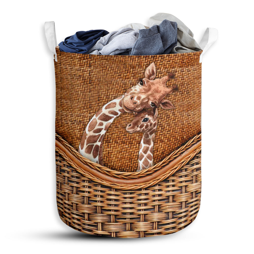 Giraffe Rattan Texture So Cute Laundry Basket For Bathroom Bedroom Storage