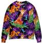 Giraffe Tropical Leaf Colorful Sweater For Nature Inspired Fashion Events And Relaxed Everyday Comfort