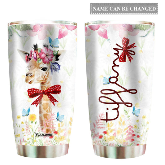 Giraffe Lovely Personalized 20 Oz Tumbler For Coffee Travel And Daily Drinks