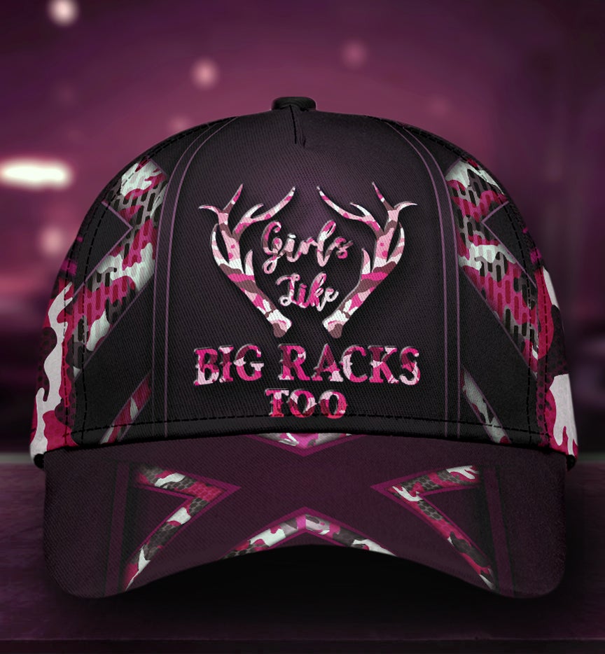 Girls Like Big Racks Deer Hunting Classic Cap For Weekend Travel Outdoor Events And Casual Outfits