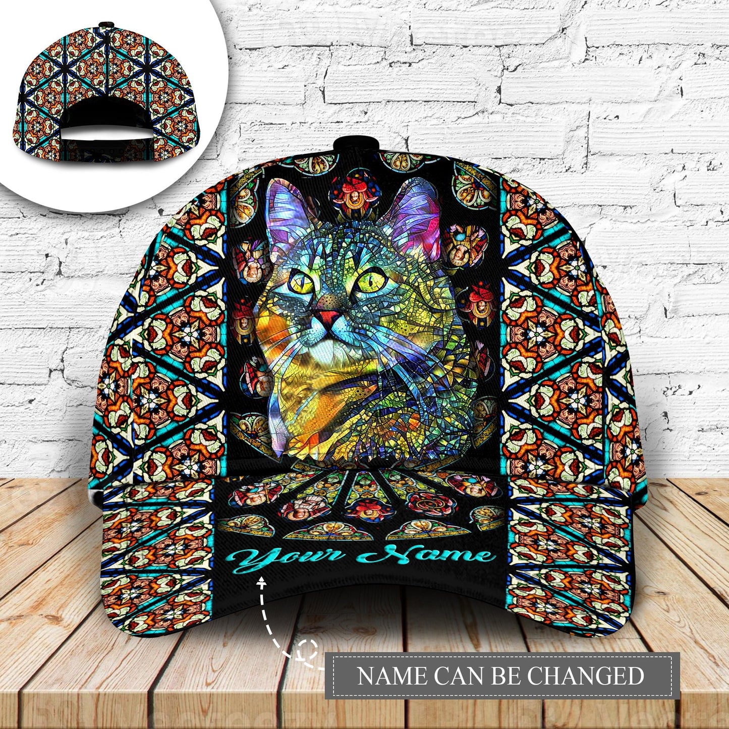 Glass Cat Personalized Classic Cap For Summer Outings Festivals And Relaxed Daily Wear