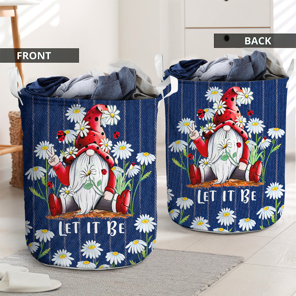 Gnome Let It Be Cute Style Laundry Basket For Bathroom Bedroom Storage