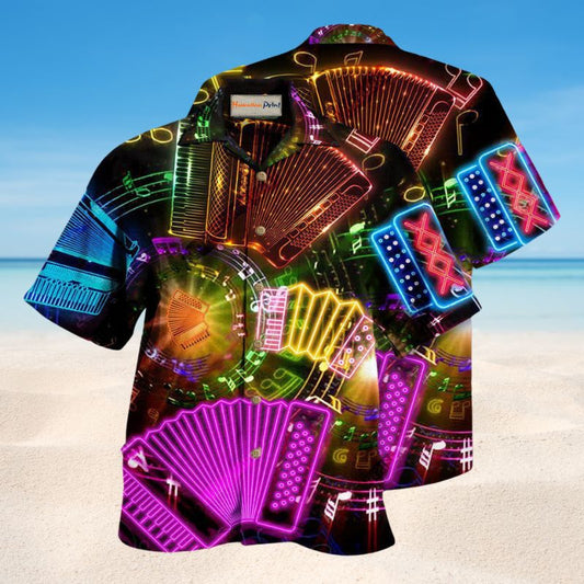 Music Go Where The Accordion Takes You Hawaiian Shirt For Coastal Vacations Live Music Fans And Everyday Wear