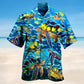 Go With The Flow Turtles And Fish Hawaiian Shirt For Summer Vacation Beach Travel And Relaxed Casual Wear