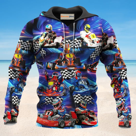 Purple Go Kart Home Hoodie For Casual Outfits Outdoor Trips And Comfortable Layering