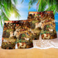 Goat Farm Peace Life Beach Shorts Design Detail For Weekend Getaways And Beach Days
