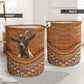 Goat Rattan Texture Laundry Basket For Room Home Organizer