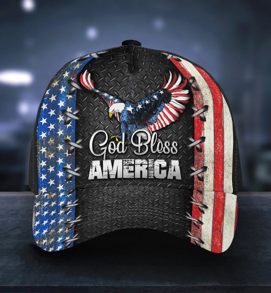 God Bless America Personalized Name Classic Cap For Seasonal Outings Outdoor Adventures And Daily Wear